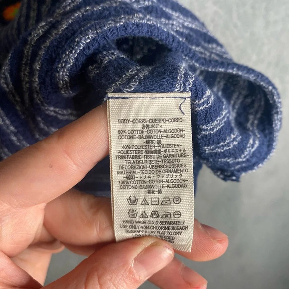 Free People frida faux wrap tank top embroidered floral striped summer vneck XS - Picture 13 of 14